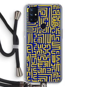 Majorelle Blue Print: OnePlus Nord N10 5G Transparant Hoesje met koord