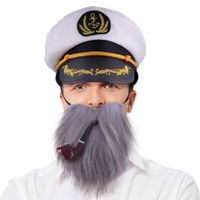Kapitein verkleedset - baard/pijp/pet - voor volwassenen