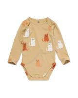 HEMA Romper Biologisch Katoen Met Stretch Katten Beige (beige) HEMA Romper Biologisch Katoen Met Stretch Katten Beige (beige)