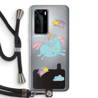 Vliegende eenhoorn: Huawei P40 Pro Transparant Hoesje met koord
