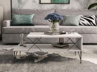 Salontafel LOIRET 100 cm wit