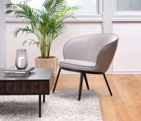 Fauteuil Gain Taupe Faux Leather - Giga Living - thumbnail