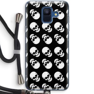 Musketon Skulls: Samsung Galaxy A6 (2018) Transparant Hoesje met koord
