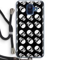 Musketon Skulls: Samsung Galaxy A6 (2018) Transparant Hoesje met koord