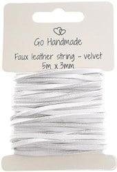 Go Handmade Velvet Koord 5m x 3mm 60 White