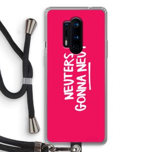 Neuters (roze): OnePlus 8 Pro Transparant Hoesje met koord