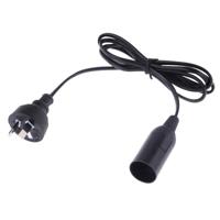 E14 Wire Cap lamp houder kroonluchter stopcontact met 1 2 m verlengkabel AU plug (zwart)
