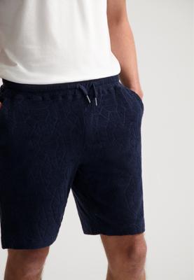 Dstrezzed Logan Shorts Jaquard Towelling Korte Broeken 649 Dk. Navy