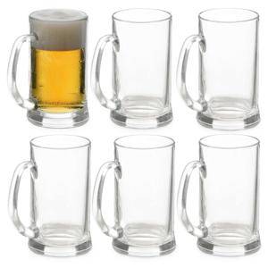 Vivalto Bierglazen - Bierpullen - transparant glas - 12x stuks - 650 ml