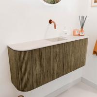 Toiletmeubel Mondiaz Joya Dlux | 103.2 cm | Meubelkleur Dusk | Faye wastafel Meli Wasbak Midden | Zonder kraangat(en)