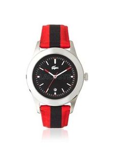 Lacoste horlogeband 2010614 / LC-11-1-14-0177 Leder Rood 22mm + rood stiksel