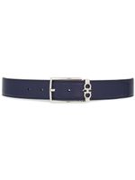 Ferragamo ceinture en cuir à boucle Gancini - Bleu