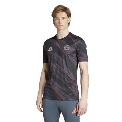 adidas Bayern München Pre-Match Trainingsshirt 2025-2026 Zwart Oranje Rood