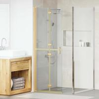 VidaXL Inloopdouchewand goud 90 x 6.5 x 190 cm