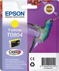 Epson Hummingbird Singlepack Yellow T0804 Claria Photographic Ink