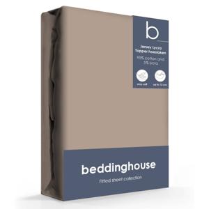Beddinghouse Jersey-Lycra Topper Hoeslaken Taupe-180/200 x 200/220 cm
