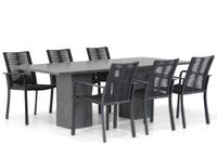 Santika Annisa/Graniet 220 cm dining tuinset 7-delig