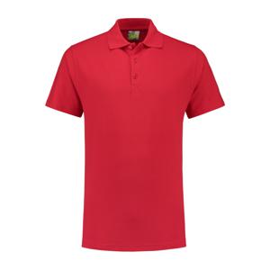 Heren basic poloshirt - rood - korte mouw - katoen