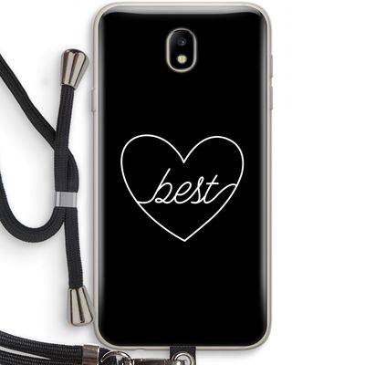 Best heart black: Samsung Galaxy J7 (2017) Transparant Hoesje met koord