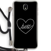 Best heart black: Samsung Galaxy J7 (2017) Transparant Hoesje met koord