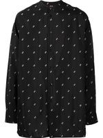 OAMC chemise imprimée à col montant - Noir