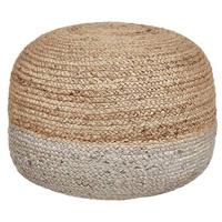 Beliani - DUKI - Poef - Natuurlijk|Taupe - 50 cm - Jute