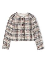 Bonpoint veste en tweed à boutonnière - Tons neutres