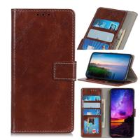 Retro Crazy Horse textuur horizontale Flip lederen case voor Galaxy A20e met houder & kaartsleuven & portemonnee & fotolijstjes (bruin)