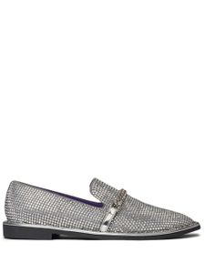 Stella McCartney Falabella crystal-embellished loafers - Argent