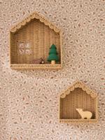 Set van 2 rekken huis beige
