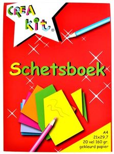 Creakit schetsboek A4 20/ 160gr gekl crea