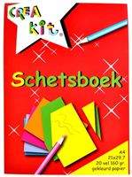 Creakit schetsboek A4 20/ 160gr gekl crea Creakit schetsboek A4 20/ 160gr gekl crea