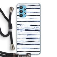 Ink Stripes: Samsung Galaxy A32 4G Transparant Hoesje met koord