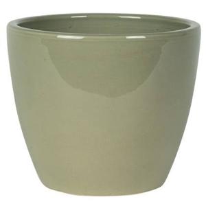 Steege Plantenpot|bloempot - keramiek - mosgroen - 16 x 13 cm