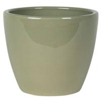 Steege Plantenpot|bloempot - keramiek - mosgroen - 16 x 13 cm