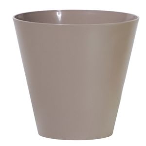 Plantenpot/bloempot kunststof dia 30 cm en hoogte 28 cm taupe/beige