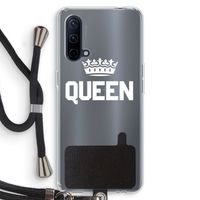 Queen zwart: OnePlus Nord CE 5G Transparant Hoesje met koord