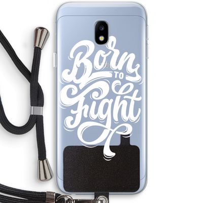 Born to Fight: Samsung Galaxy J3 (2017) Transparant Hoesje met koord