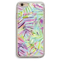 Tropical Palms Blue: iPhone 6 Plus / 6S Plus Transparant Hoesje