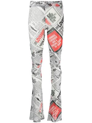 Charles Jeffrey Loverboy pantalon skinny à imprimé graphique - Noir