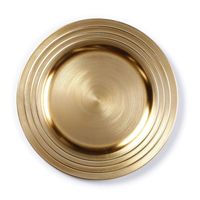 Kaarsenbord/plateau goud 33 cm rond - thumbnail