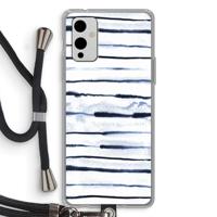 Ink Stripes: OnePlus 9 Transparant Hoesje met koord - thumbnail