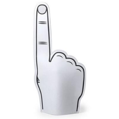 Foam Hand met Wijzende Vinger - Wit - 25 x 50 cm - Schuimrubber - Supportershand
