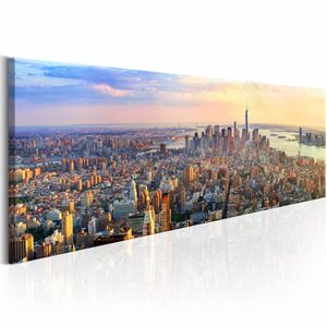 Schilderij - New York Panorama , multi kleur