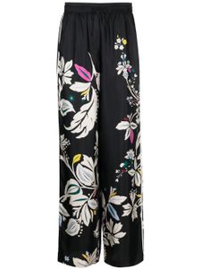 Dorothee Schumacher pantalon fleuri à lien de resserrage - Noir