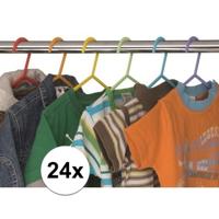 Kledinghangers voor kinderkleding - 24x stuks - plastic - 28 cm - klerenhangers