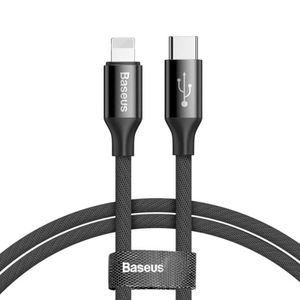 Baseus USB-C - Lightning Nylon Gevlochten Kabel 1 Meter