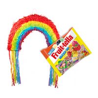 Regenboog piñata met Fruit-tella Mixed Up snoepjes - 487g