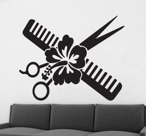 Bloem, Schaar, Kam Muursticker