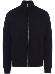 Prada cardigan en cachemire mélangé à logo triangle - Noir